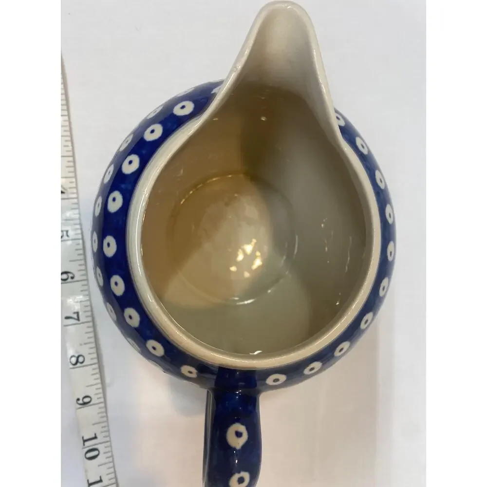 BOLESLAWIEC Polish Pottery - 24 oz Round Pitcher w/Mosquito Pattern